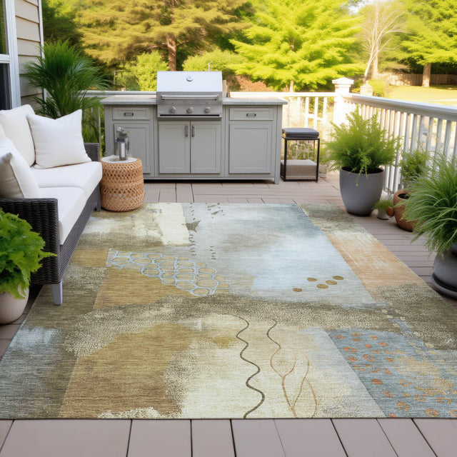 Addison Chantille ACN2127 Modern Machine Made Transitional Brown Rug