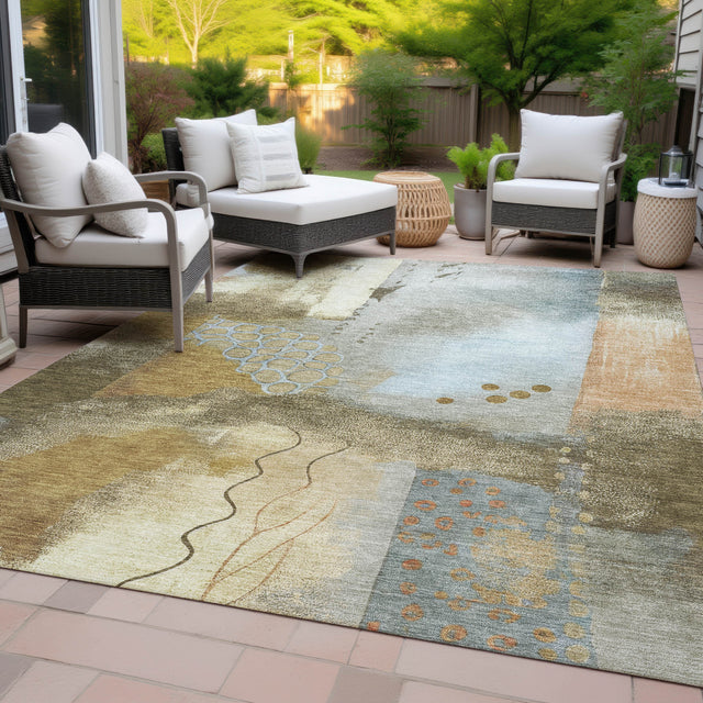 Addison Chantille ACN2127 Modern Machine Made Transitional Brown Rug