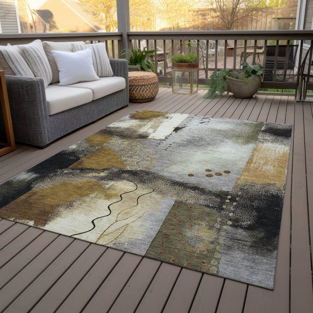 Addison Chantille ACN2127 Modern Machine Made Transitional Chocolate Rug