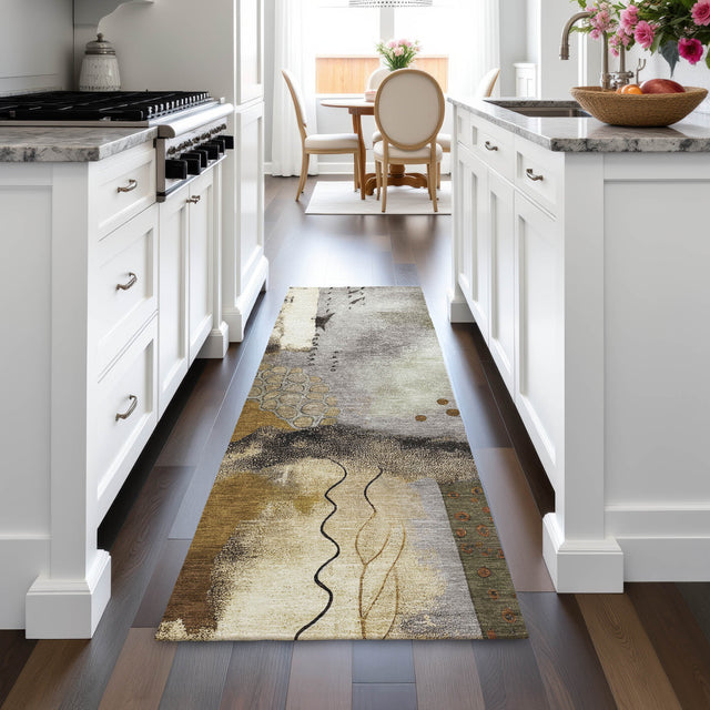 Addison Chantille ACN2127 Modern Machine Made Transitional Chocolate Rug