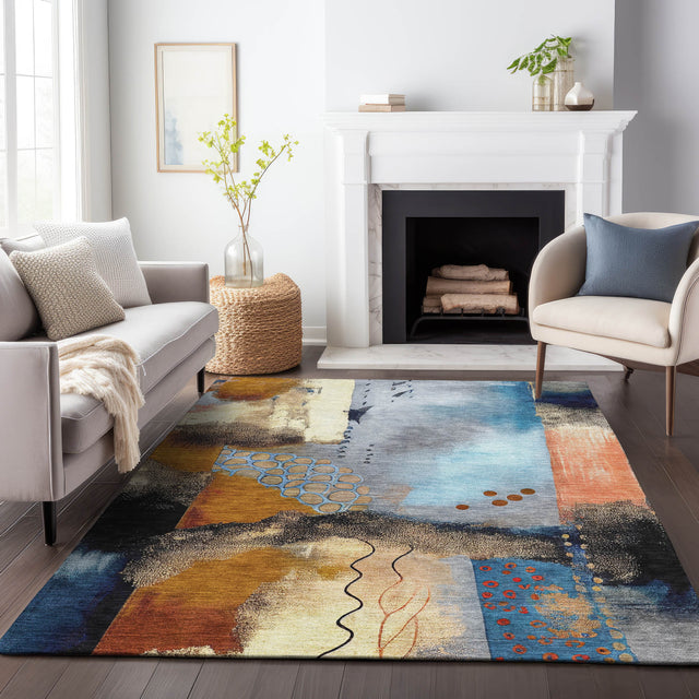 Addison Chantille ACN2127 Modern Machine Made Transitional Copper Rug
