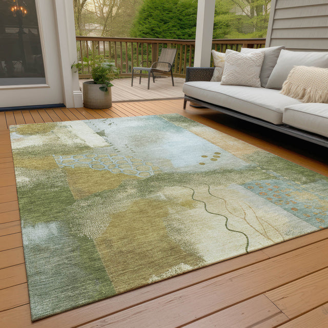 Addison Chantille ACN2127 Modern Machine Made Transitional Green Rug