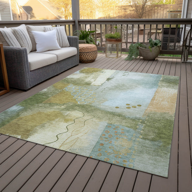 Addison Chantille ACN2127 Modern Machine Made Transitional Green Rug