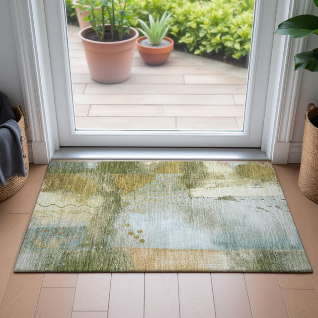 Addison Chantille ACN2127 Modern Machine Made Transitional Green Rug