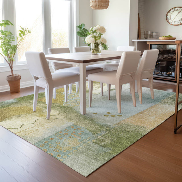 Addison Chantille ACN2127 Modern Machine Made Transitional Green Rug