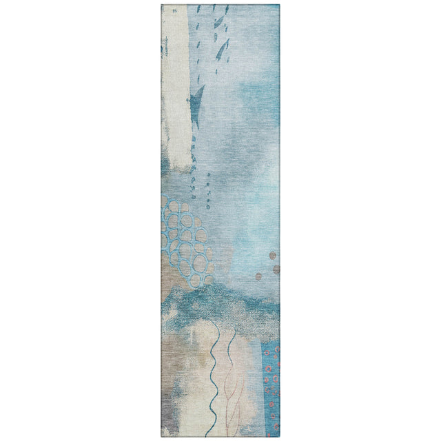 Addison Chantille ACN2127 Modern Machine Made Transitional Teal Rug