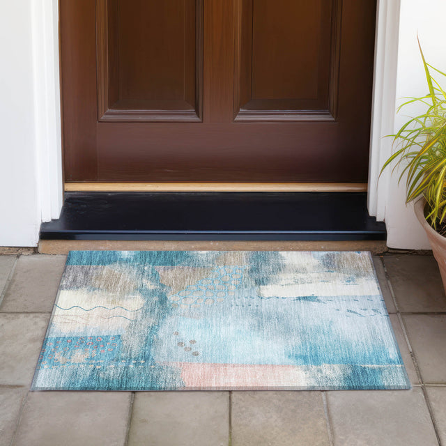 Addison Chantille ACN2127 Modern Machine Made Transitional Teal Rug