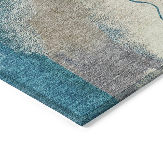Addison Chantille ACN2127 Modern Machine Made Transitional Teal Rug