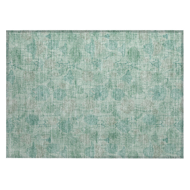 Addison Chantille ACN2128 Floral Machine Made Transitional Aqua Rug