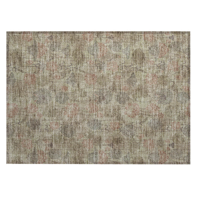 Addison Chantille ACN2128 Floral Machine Made Transitional Brown Rug