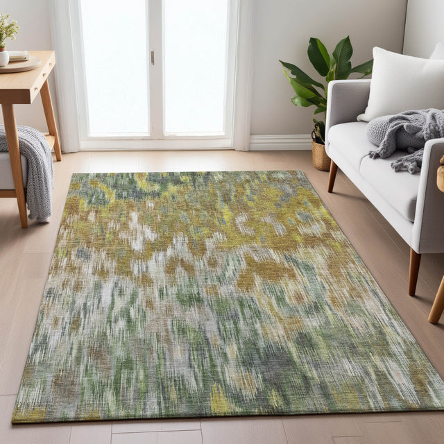 Addison Chantille ACN2129 Abstract Machine Made Transitional Brown Rug