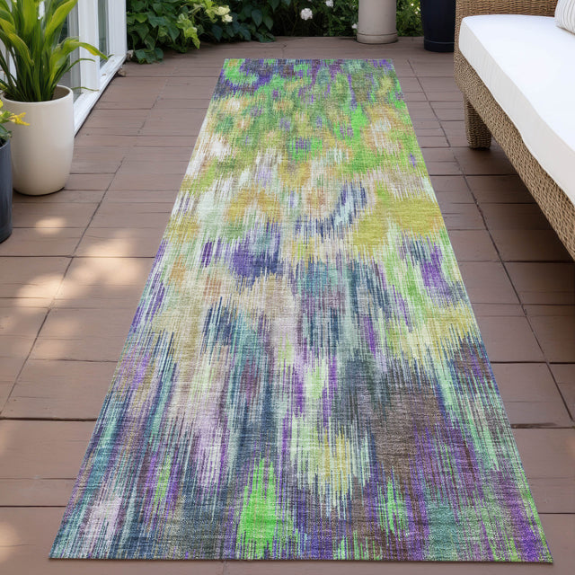 Addison Chantille ACN2129 Abstract Machine Made Transitional Green Rug