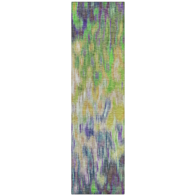 Addison Chantille ACN2129 Abstract Machine Made Transitional Green Rug