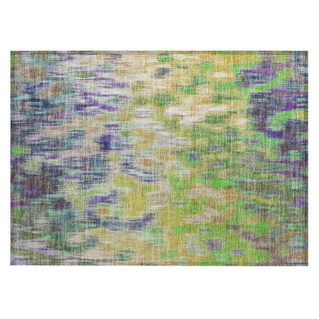 Addison Chantille ACN2129 Abstract Machine Made Transitional Green Rug