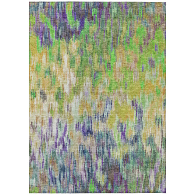 Addison Chantille ACN2129 Abstract Machine Made Transitional Green Rug