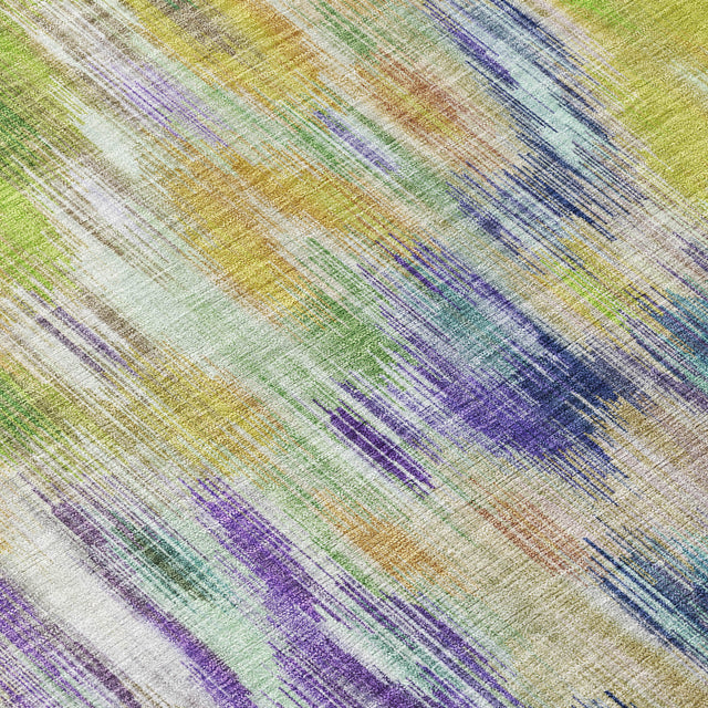 Addison Chantille ACN2129 Abstract Machine Made Transitional Green Rug