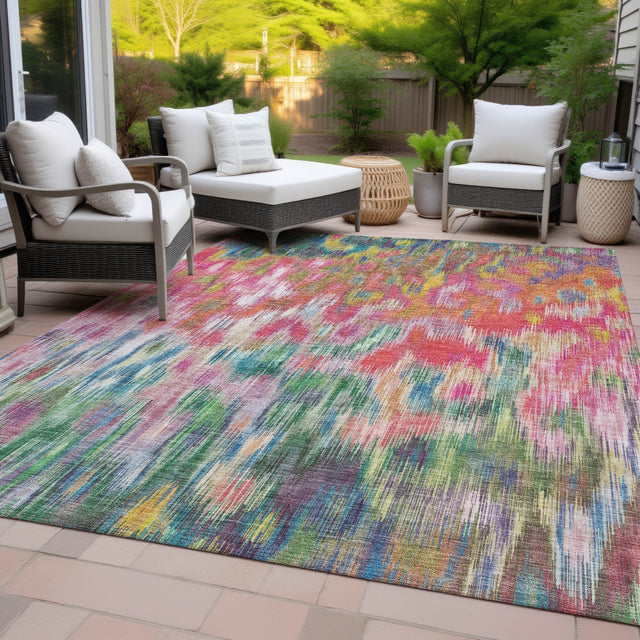Addison Chantille ACN2129 Abstract Machine Made Transitional Pink Rug