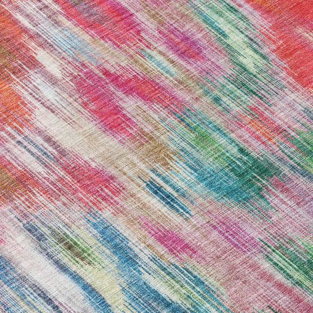 Addison Chantille ACN2129 Abstract Machine Made Transitional Pink Rug