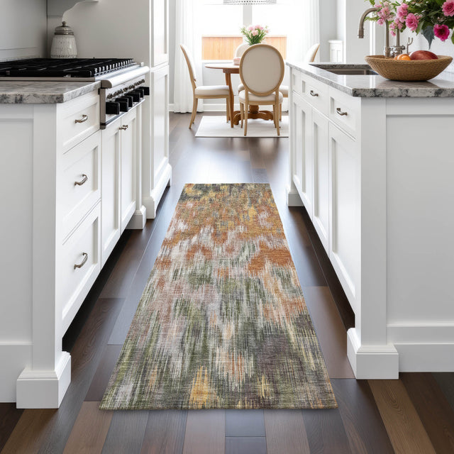 Addison Chantille ACN2129 Abstract Machine Made Transitional Terracotta Rug