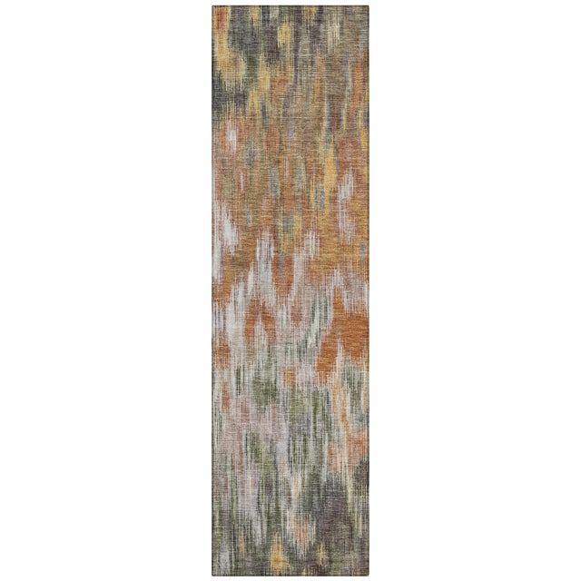 Addison Chantille ACN2129 Abstract Machine Made Transitional Terracotta Rug