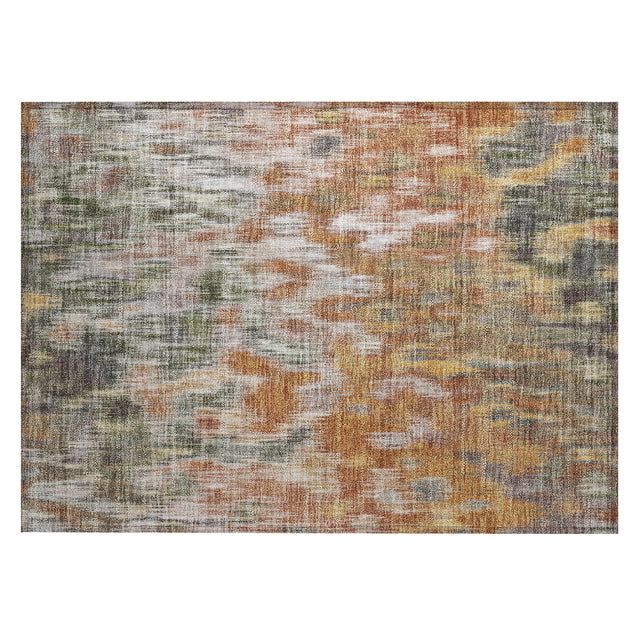 Addison Chantille ACN2129 Abstract Machine Made Transitional Terracotta Rug
