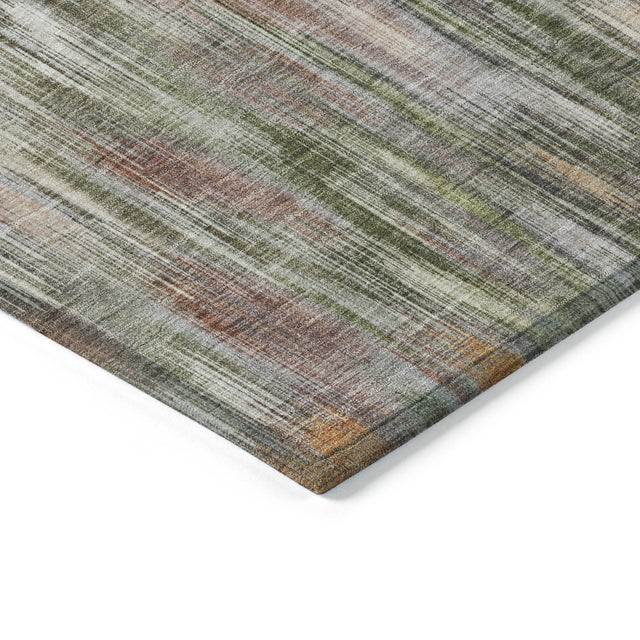 Addison Chantille ACN2129 Abstract Machine Made Transitional Terracotta Rug