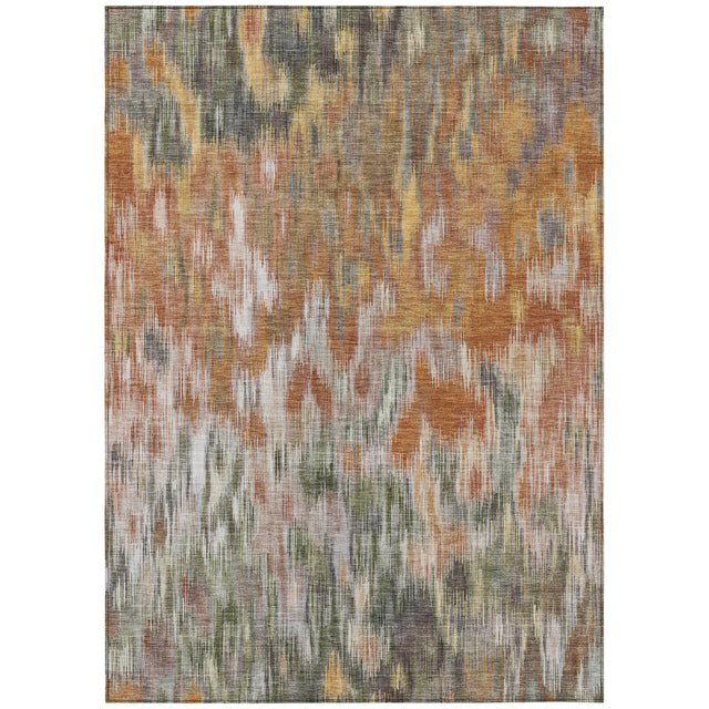 Addison Chantille ACN2129 Abstract Machine Made Transitional Terracotta Rug