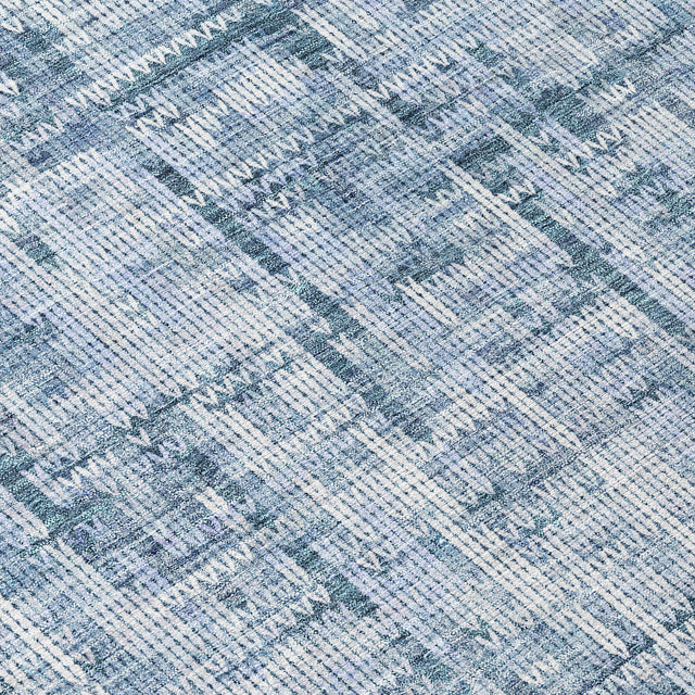 Addison Chantille ACN2130 Stripes Machine Made Transitional Blue Rug