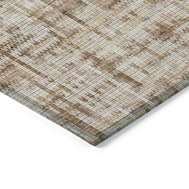 Addison Chantille ACN2130 Stripes Machine Made Transitional Brown Rug