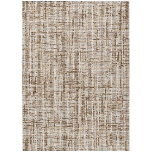 Addison Chantille ACN2130 Stripes Machine Made Transitional Brown Rug