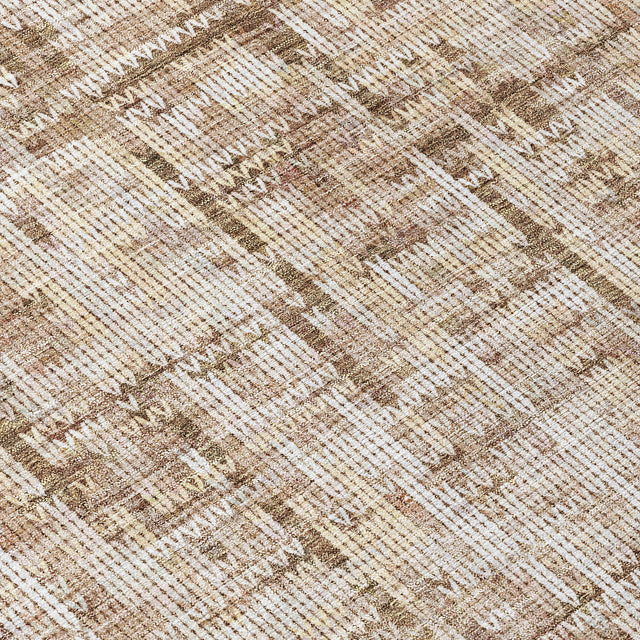 Addison Chantille ACN2130 Stripes Machine Made Transitional Brown Rug