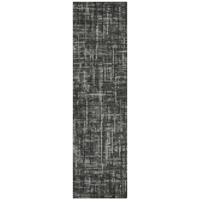 Addison Chantille ACN2130 Stripes Machine Made Transitional Charcoal Rug