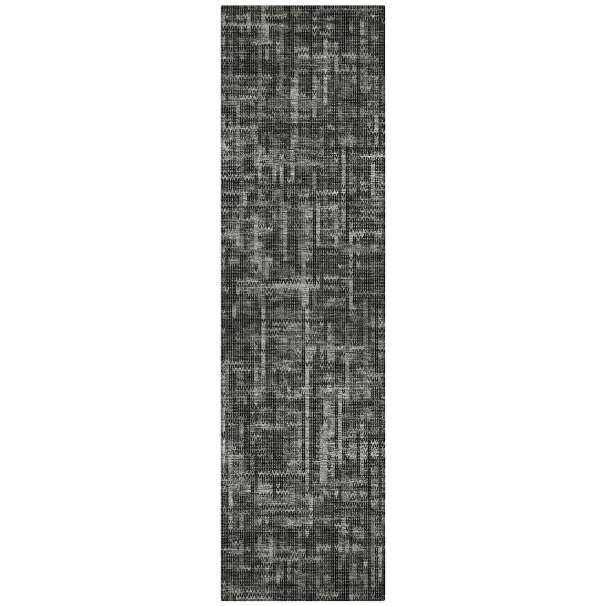 Addison Chantille ACN2130 Stripes Machine Made Transitional Charcoal Rug