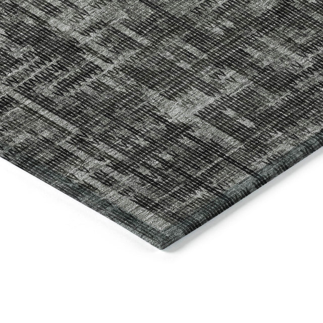 Addison Chantille ACN2130 Stripes Machine Made Transitional Charcoal Rug