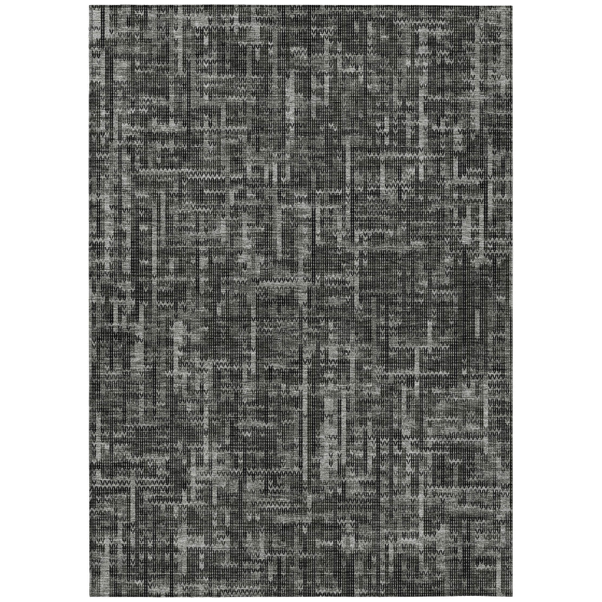 Addison Chantille ACN2130 Stripes Machine Made Transitional Charcoal Rug