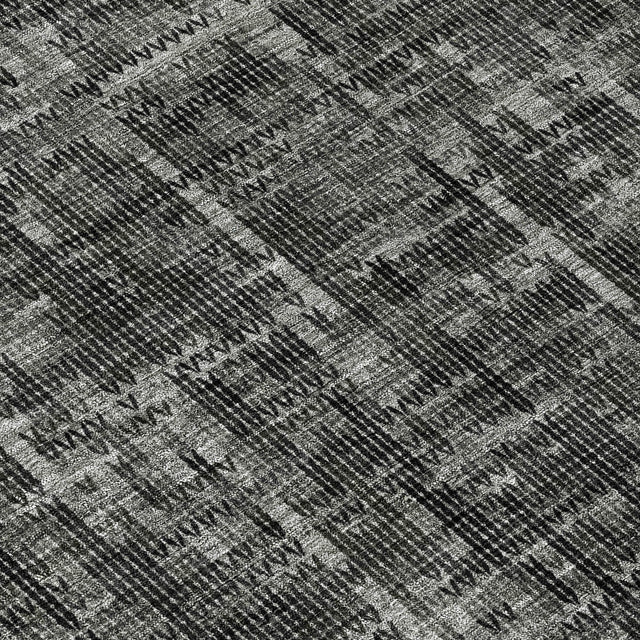 Addison Chantille ACN2130 Stripes Machine Made Transitional Charcoal Rug