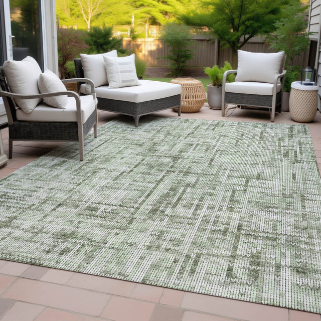 Addison Chantille ACN2130 Stripes Machine Made Transitional Green Rug