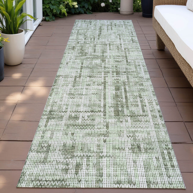 Addison Chantille ACN2130 Stripes Machine Made Transitional Green Rug