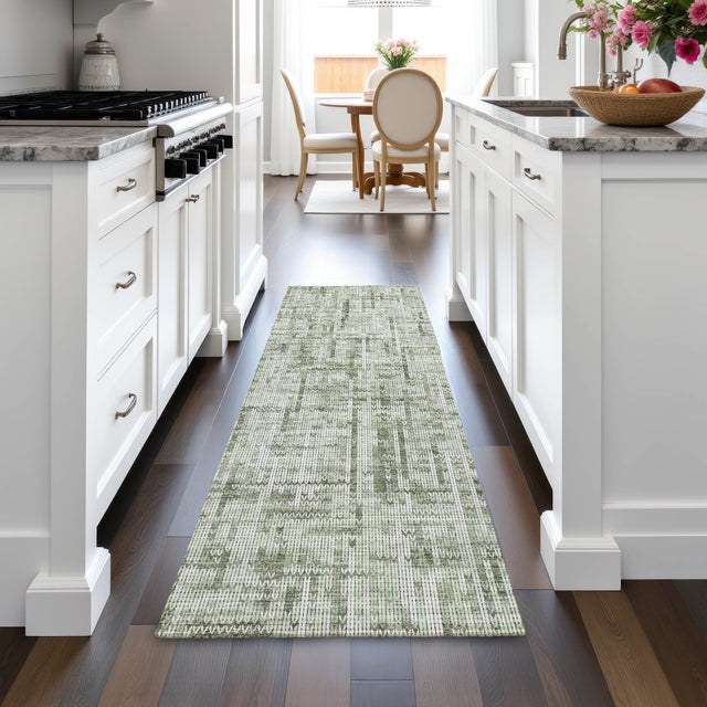 Addison Chantille ACN2130 Stripes Machine Made Transitional Green Rug
