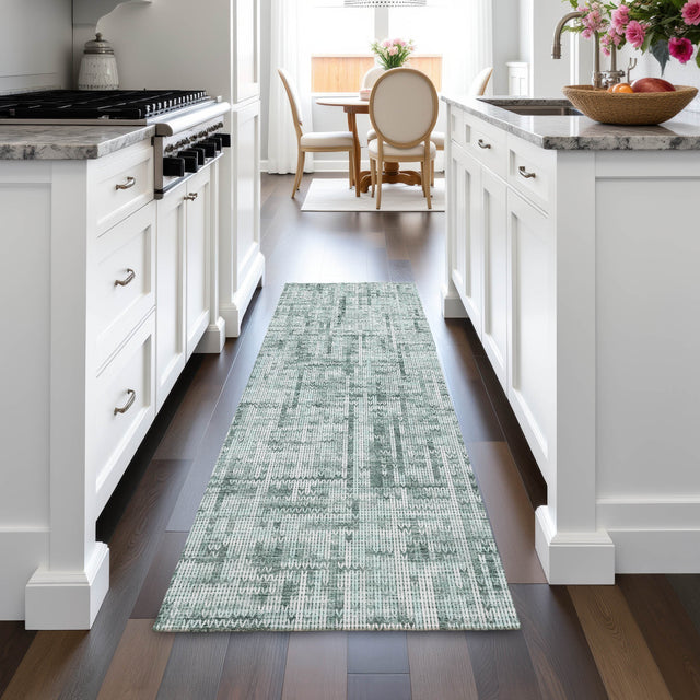 Addison Chantille ACN2130 Stripes Machine Made Transitional Teal Rug