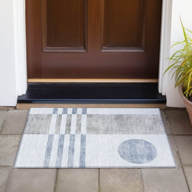 Addison Chantille ACN2131 Geometric Machine Made Transitional Blue Rug