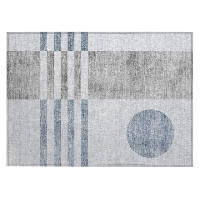 Addison Chantille ACN2131 Geometric Machine Made Transitional Blue Rug