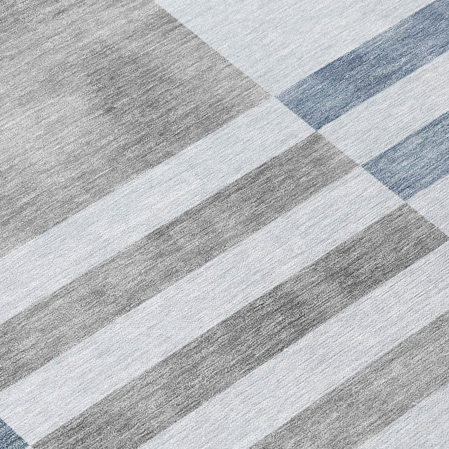 Addison Chantille ACN2131 Geometric Machine Made Transitional Blue Rug