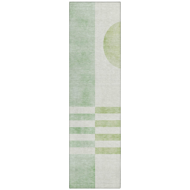 Addison Chantille ACN2131 Geometric Machine Made Transitional Green Rug
