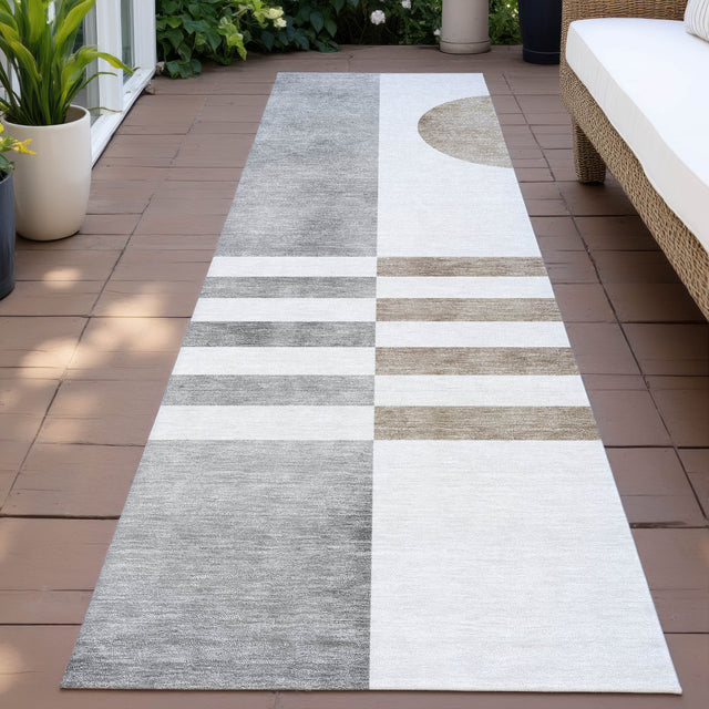 Addison Chantille ACN2131 Geometric Machine Made Transitional Ivory Rug