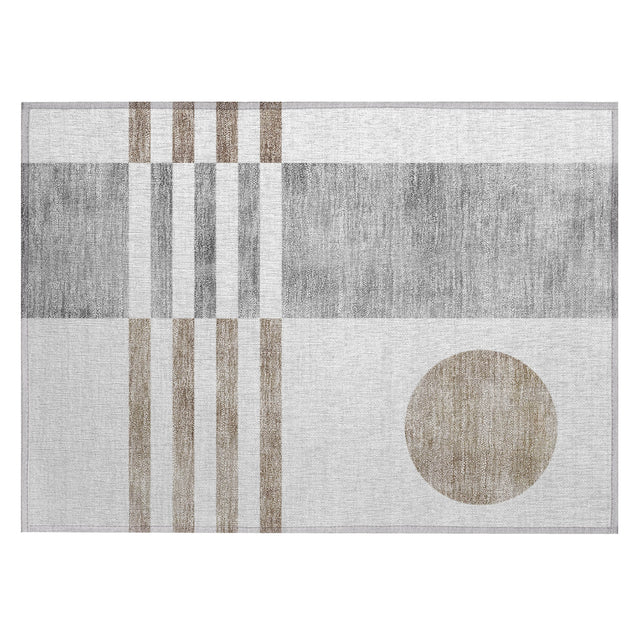 Addison Chantille ACN2131 Geometric Machine Made Transitional Ivory Rug
