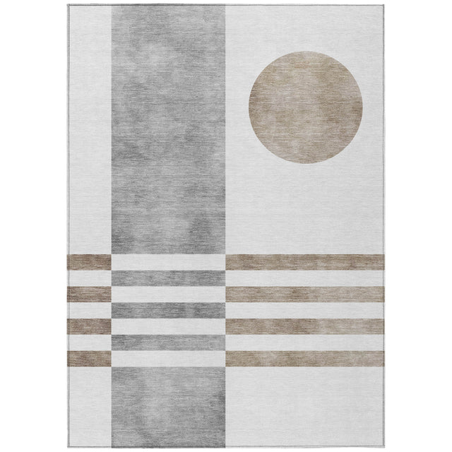 Addison Chantille ACN2131 Geometric Machine Made Transitional Ivory Rug