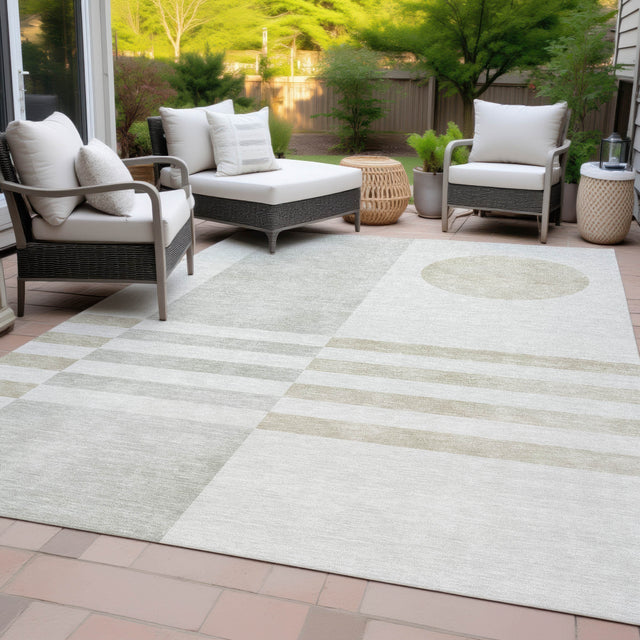 Addison Chantille ACN2131 Geometric Machine Made Transitional Linen Rug