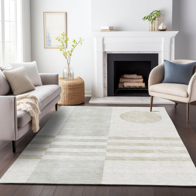 Addison Chantille ACN2131 Geometric Machine Made Transitional Linen Rug