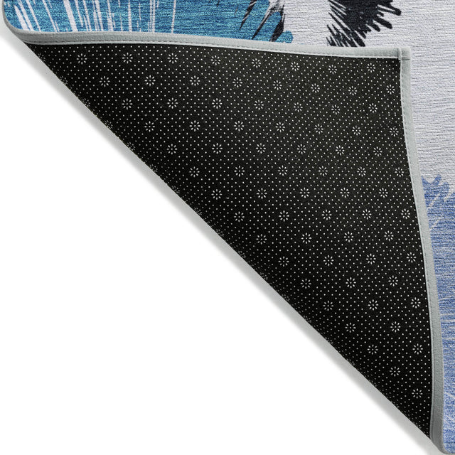 Addison Chantille ACN2132 Floral Machine Made Transitional Blue Rug